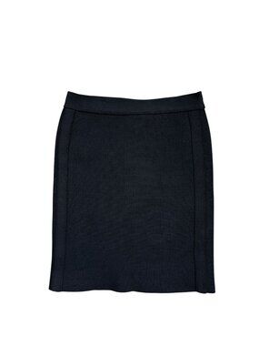 Scanlan Theodore Crepe Knit Pencil Skirt Paneled Minimalist Workwear S